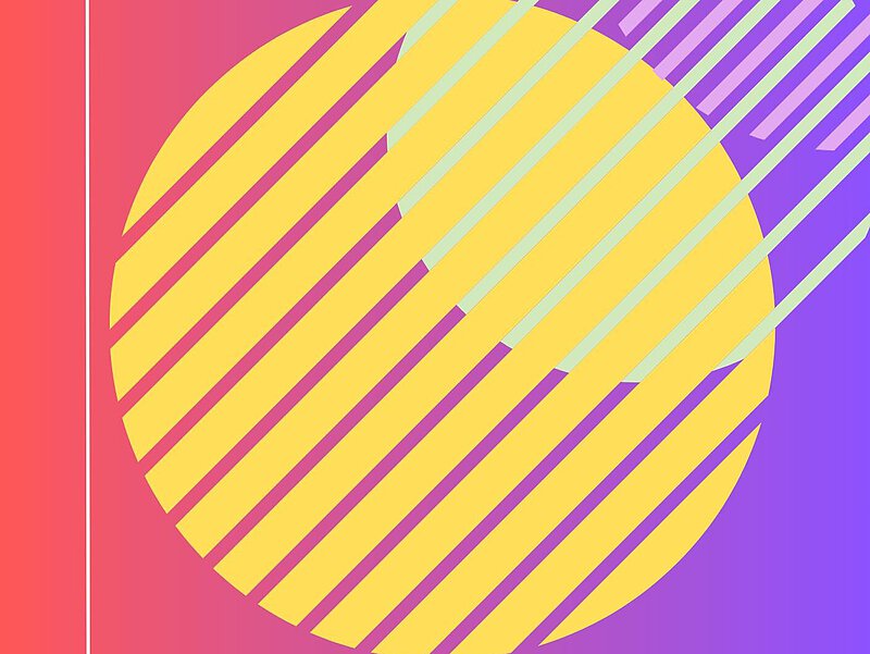 Eine abstrakte Grafik mit Kreiselement