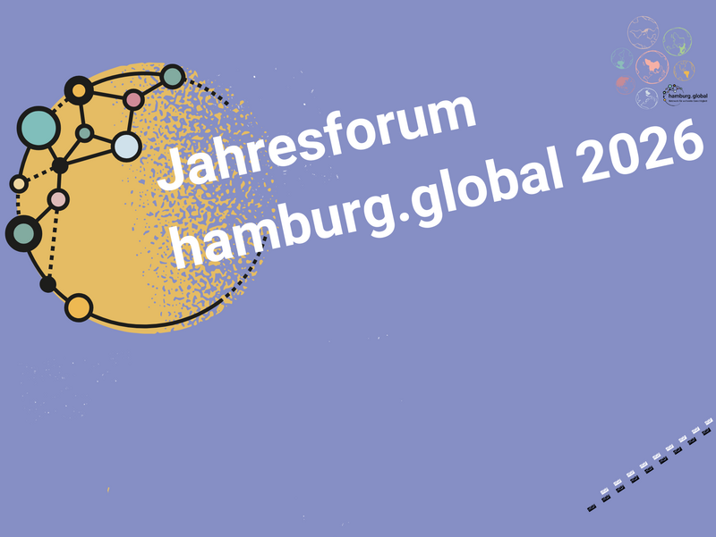 Stilisierter Globus mit dem Tetel der Veranstaltung