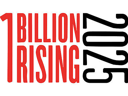 Schritzug in Rot von 1 Billion Rising 2025