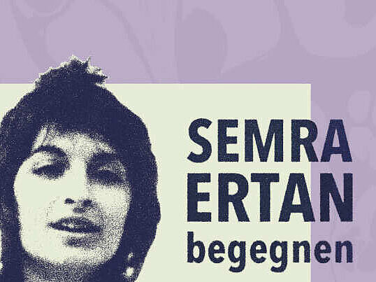 Ausschnitt vom Poster. Portrait von Semra Ertan.
