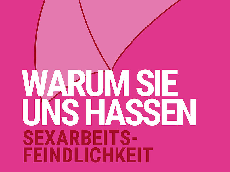 Ausschnitt aus dem Buchcover. In Pink und Rosa steht der Buchtitel vor einem abstrakt abgebildeten Regenschirm.